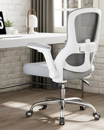 Ergonomic Office Chair: 400LBS Office Computer Desk Chair with High Back Mesh and Adjustable Lumbar Support Rolling Work Swivel Task Chairs with Wheel 3D Armrests, Ergo Gaming Chair (Grey)