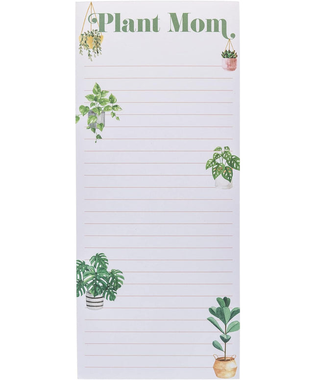 Graphique “Plant Mom” Magnetic Notepad | 100 Tear-Away Sheets | Grocery, Shopping, To-Do List | Magnetic Writing Pad for Fridge, Kitchen, Office | Lined Paper | Great Gift | 4” x 9.25”