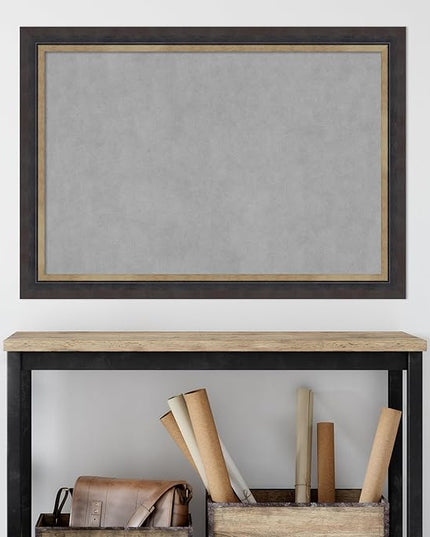 Amanti Art Black Framed Magnetic Board 29x41 Large Vision Board for use with Magnets, 100% Metal Sheet to Display Items as Office Decor or for Home Organization in mudroom, Kitchen or Kids Room