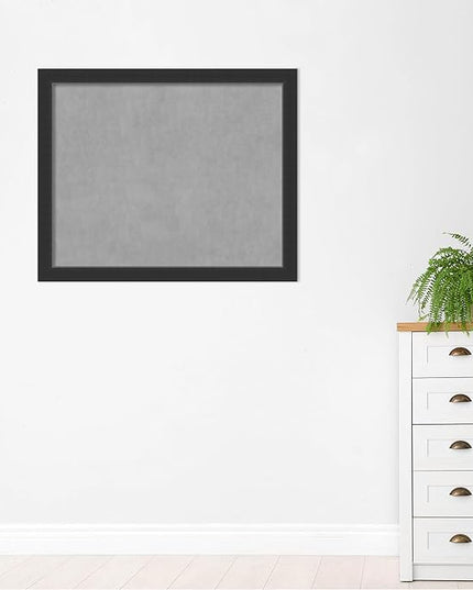 Amanti Art Black Framed Magnetic Board 37x45 X-Large Vision Board for use with Magnets, 100% Metal Sheet to Display Items as Office Decor or for Home Organization in mudroom, Kitchen or Kids Room