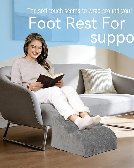 Foot Rest for Under Desk at Work.Multifunctional 3-Tier Foot Stool,with Washable Footrest.for Under Desk,Office Chair Gaming Chair & Sofa,Leg Elevation Pillow,Supports Posture -Dark Grey