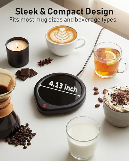 Oracer Coffee Mug Warmer, Cup Warmer for Desk with Auto Shut Off Smart Temperature Settings, Electric Beverage Tea Water Milk Heater for All Cups and Mugs, Heating Plate Candle Wax Warmer