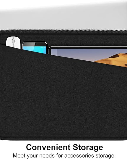 Laptop Sleeve Case 13.3 Inch, Durable 14 Inch Laptop Case Computer Carrying Bag Protective Cover Compatible with 13 14 inch MacBook Pro, MacBook Air, Dell, HP, Lenovo, Notebook, Computer, Black