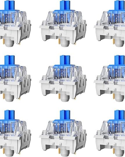 Mechanical Gaming Keyboard Blue Switches,3 Pin 50gf RGB SMT Clicky Switch,Dustproof and Waterproof Switch(Blue,108PCS)