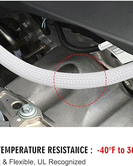 25ft - 1/2 inch Cord Protector Cable Sleeve Split Wire Loom Tubing for Power Cord Audio USB Cable, Cord Sleeve Cable Management for TV Computer, Cord Protectors from Pets Chewing, White