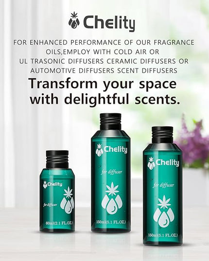 Chelity Hotel Diffuser Oil,5.1Fl Oz (150ml),Home Luxury Aroma & Hotel Fragrance Diffuser Oils-Hotel Diffuser Oil for Aromatherapy, Compatible with Waterless Ultrasonic Diffusers(5.1, Santal)
