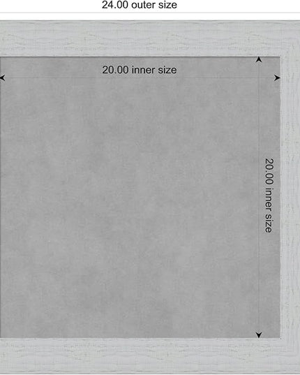 Amanti Art White Framed Magnetic Board 24x24 Medium Vision Board for use with Magnets, 100% Metal Sheet to Display Items as Office Decor or for Home Organization in mudroom, Kitchen or Kids Room