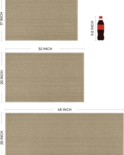 Artoid Mode Washable Non Slip Rubber Backing Kitchen Rugs Doormat, Absorbent Kitchen Floor Mats Front of Sink Kitchen Mats for Floor Home Decor 20x32 Inch