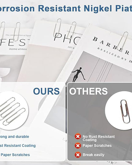900 Pcs Medium Paper Clips,Paperclips Medium Size (1.3 inch),Smooth Paper Clip for Paperwork,School and Office Supplies.