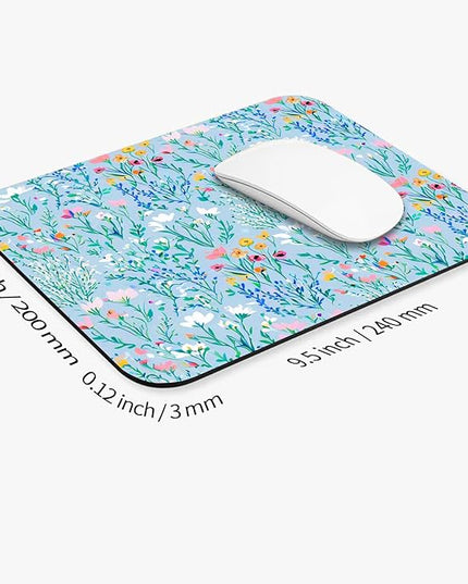 Square Mouse Pad Plants,Personalized Premium-Textured Custom Mouse Mat Design,Washable Mousepad Lycra Cloth,Non-Slip Rubber Base Computer Mouse Pads for Wireless Mouse