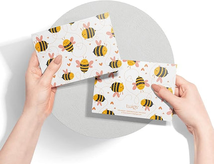Twigs Paper - Assorted Bumble Bee Greeting Cards - Stationery Cards with Envelopes - Thank You Card - Blank Note Cards - Greeting Cards for All Occasions - Made in USA (5.5 x 4.25, Set of 12)