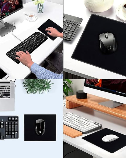 SaiTech IT 50 Pack Mouse Pad with Stitched Edges Non-Slip Rubber Base, Premium-Textured and Waterproof Mousepads Bulk, Mouse Pad for Computers, Laptop (8.66 x 7.1 Inch) - Black