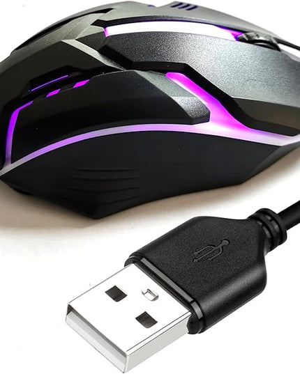 Long USB A Mouse 25FT, High Performance Wired Mouse - USB Mouse for Windows PC Desktop, Laptop, Notebook, Mac, computerand Chromebook, for Righty or Lefty Use
