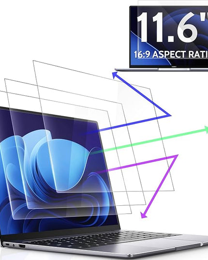 3 Pcs 11.6 Inch Anti Blue Light Screen Protector Compatible With Lenovo Hp Dell Acer Asus Samsung Chromebook etc Laptop-16:9 Aspect, 11" Computer Monitor Glare Filter Uv Blocker Shield Cover Eye Protection Film