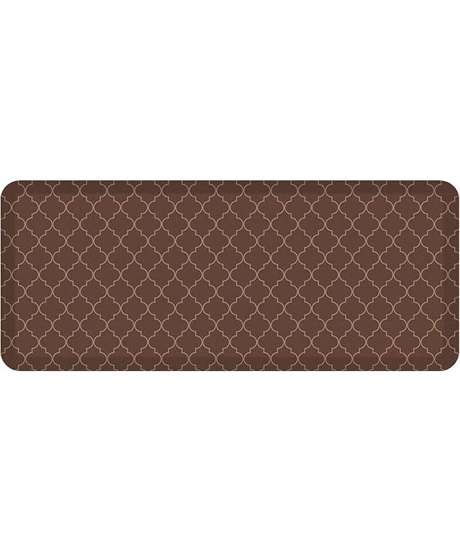 GelPro Anti-Fatigue Designer Comfort Kitchen Floor Mat, 20x48, Trellis Walnut Stain Resistant Surface with 3/4” Thick Ergo-Foam Core for Health and Wellness