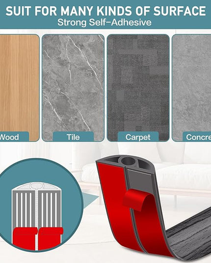 Floor Cord Cover Self Adhesive Cord Hider Floor Extension Cord Covers for Floor Power Cord Protector Cable Management Prevent Cable Trips Cable Cavity 0.32" W x 0.32" H (Deep Grey Wood, 20Ft)