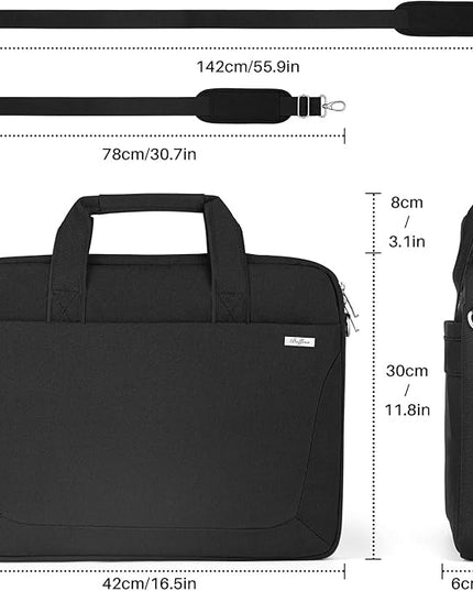Laptop Shoulder Bag 15.6 16 17.3 Inch for Men Women,Waterproof Computer Carrying Case Messenger Bag Briefcase Work
