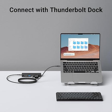 80Gbps USB c to c Cable 6.6ft(2packs) Data Transfer, Bandwidth for 16K/Dual 8K, 240W Fast Charging, Braided USB C Video Cable Compatible Thunderbolt 4/5 Devices