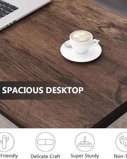 Tribesigns Computer Desk, 55 inch Large Office Desk Computer Table Study Writing Desk Workstation for Home Office, Rustic Brown