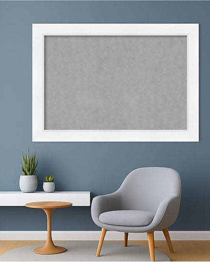 Amanti Art White Framed Magnetic Board 29x41 Large Vision Board for use with Magnets, 100% Metal Sheet to Display Items as Office Decor or for Home Organization in mudroom, Kitchen or Kids Room
