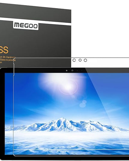 Megoo Screen Protector for Surface Pro 3, Tempered Glass, HD Clear-Scratch resistant-Friendly Touching Screen - Designed for Microsoft Surface Pro 3 (12 inch) ¡­