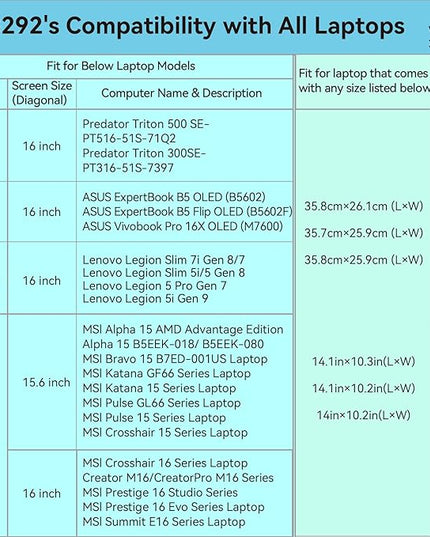 Smatree Hard EVA Protective Sleeve Case Compatible for 16 inch Acer Predator Triton 500/300 SE Gaming Laptop, for 16 inch ASUS ExpertBook B5 OLED B5602/B5602F Laptop (X8292)
