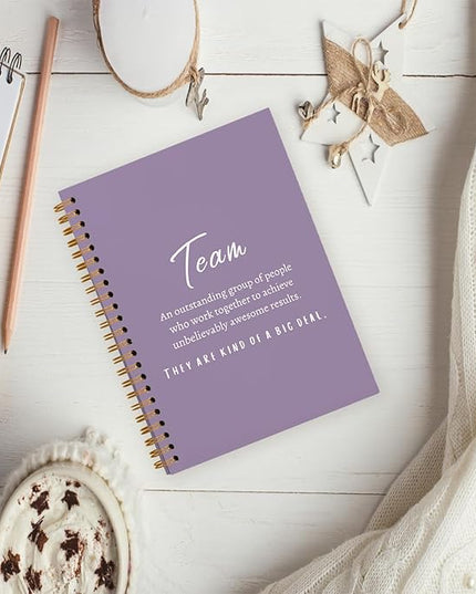 hold fizz Purple Meeting Notebook for Work, Employee Appreciation Gifts, Team Gifts for Employees, Journals for Writing, Thank You Gifts for Women Men Leader Boss Manager Mentor Coworkers, 5.5"x8.3"