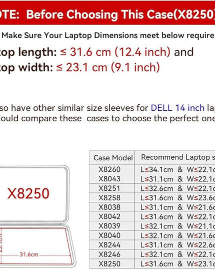Smatree Hard EVA Protective Sleeve Compatible for 14 inch DELL Inspiron 14 Plus 7440/Inspiron 14 2-in-1/New Inspiron 14 2-in-1/New Inspiron 14 Laptop, for Dell Latitude 5430 Rugged Laptop Bag (X8250)