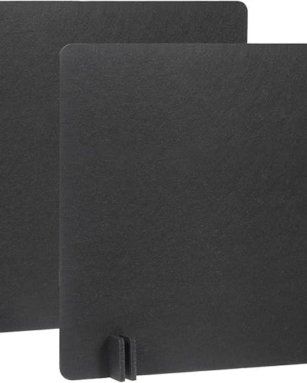 PATIKIL Desk Divider, 2 Set 24 x 24 Inch Acoustic Freestanding Desk Divider Desk Privacy Panel with 8 Pcs Support Feet for Library Office Workstation, Black