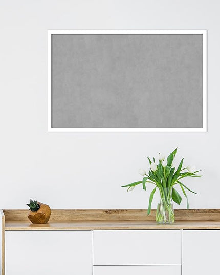Amanti Art White Framed Magnetic Board 21x33 Large Vision Board for use with Magnets, 100% Metal Sheet to Display Items as Office Decor or for Home Organization in mudroom, Kitchen or Kids Room