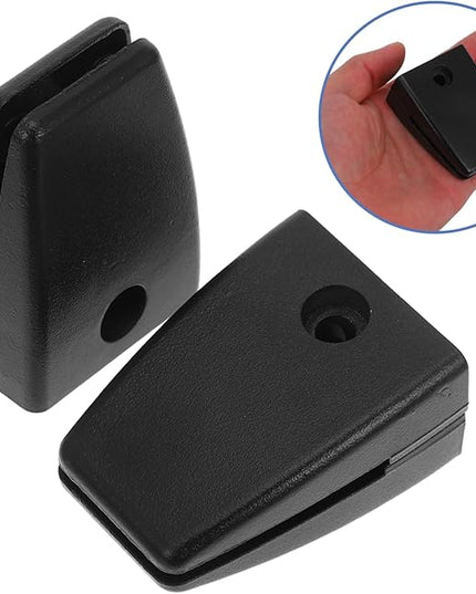 Adjustable Office Desk Divider Clip 2pcs Glass Privacy Panel Clamp for Sneeze Guard Soundproof Baffle Support for Workspaces Black