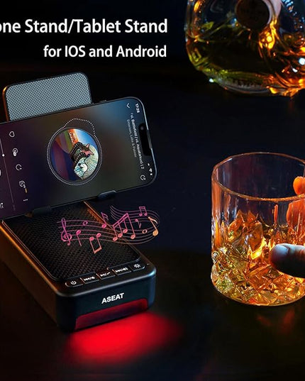 Gifts for Men Him, Cell Phone Stand with Bluetooth Speaker&Led Color Changing Light, Unique Gifts for Women Dad Her Husband, Cool Tech Gadget Wireless Speaker, Birthday Gifts for Men, Ideal Gifts