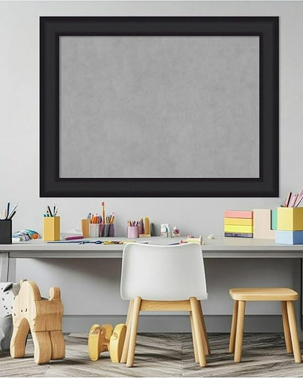 Amanti Art Black Framed Magnetic Board 25x33 Medium Vision Board for use with Magnets, 100% Metal Sheet to Display Items as Office Decor or for Home Organization in mudroom, Kitchen or Kids Room