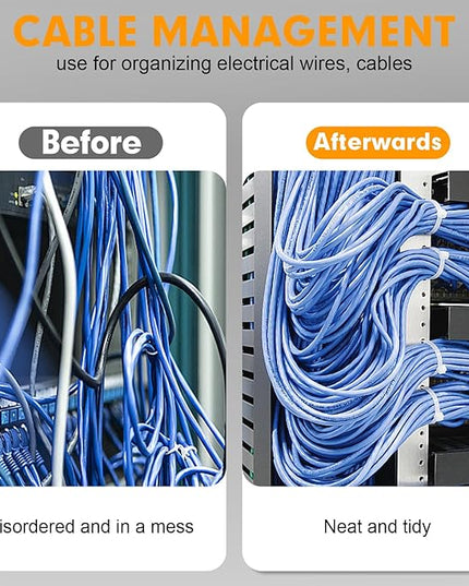 Zip Ties, RAZCC 1200pcs Cable Zip Ties 12 Inch, Heavy Duty White Plastic Wire Ties with 50lb Tensile Strength, Self-Locking Nylon Cable Ties, Wire Management for Indoor and Outdoor