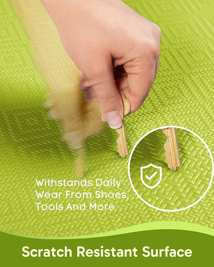 Ophanie Kitchen Mats for Floor, 3/4 Inch Thick Kitchen Rugs, 20''x32'' Anti Fatigue Standing Cushioned Mat, Waterproof,Comfort Ergonomic Mat for Office, Home, Sink, Green Non-Slip Bottom