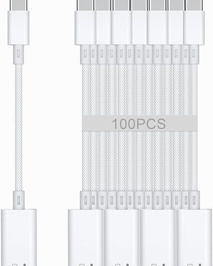 USB C to Lightning Headphone Audio Adapter, USB C Male to Lightning Female Earbuds Audio Adapter Compatible with iPhone 17/16/16e/15 Plus/Pro/Max, iPad Pro, iPad Air 6/5, MacBook (No Charge)[100 Pcs]