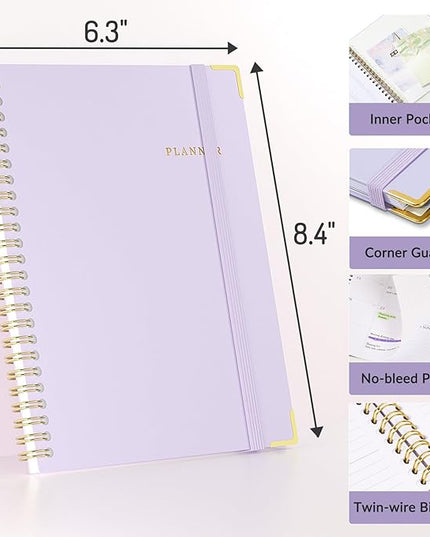 2026 Planner, Forvencer Calendar Planner Weekly and Monthly, Jan 2026-Dec 2026, 6" X 8", Hardcover Agenda Book, Daily Journal Organizer with Inner Pocket, Notebook for Office School, A5, Blue