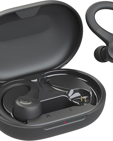 JLab Go Sport+ Wireless Workout Earbuds Featuring C3 Clear Calling, Secure Earhook Sport Design, 35+ Hour Bluetooth Playtime, and 3 EQ Sound Settings (Graphite)