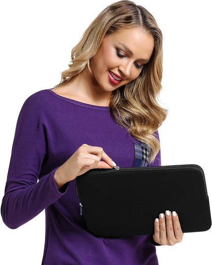 Laptop Sleeve 15.6" for MacBook Pro 16 inch Mac Air 15 inch M4 M3 Compatible with Hp Lenovo Dell Acer Computer Laptop Bag Sleeve Carrying Case Cover Protective Skin 15.6-16 inch Accessories Black