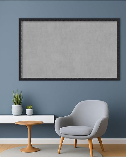 Amanti Art Black Framed Magnetic Board 26x42 Large Vision Board for use with Magnets, 100% Metal Sheet to Display Items as Office Decor or for Home Organization in mudroom, Kitchen or Kids Room