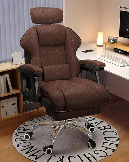 Executive Office Chair Reclining with Footrest Ergonomic Computer Desk with Lumbar Support Big and Tall Home High Back Gaming Chair for Office Home Study