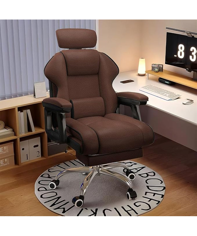 Executive Office Chair Reclining with Footrest Ergonomic Computer Desk with Lumbar Support Big and Tall Home High Back Gaming Chair for Office Home Study