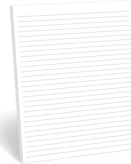 321Done Wide-Ruled Notepad (8.5" x 11") Made in USA, 50 Sheets, Letter Size, Large Tear Off Edge Glued, Planning Memo Pad, Unisex Minimalist Simple Lined Wide Spaced Writing Pad