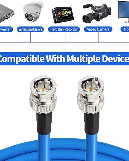 Superbat 3G 6G SDI Cable 250ft Belden 1694A BNC Cable 75 Ohm Supports HD-SDI/3G-SDI/6G-SDI/4K/8K Video Camera CCTV System, Precision SDI Cord