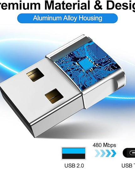 𝟒𝐏𝐚𝐜𝐤 𝐔𝐩𝐠𝐫𝐚𝐝𝐞𝐝 USB to USB C Adapter,Type-C Female to A Male Car Charger OTG Converter for Apple Watch Ultra 8 9 10,iPhone 16 15 14 13 Pro Max,Samsung S24,Nintendo Switch,AirPods,iPad,Car