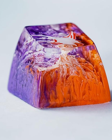 Manta Ray Artisan Keycap Orange Purple Ocean Coral R1 SA Profile Custom Sea Creatures Keycaps 1U ESC Handmade Gaming Resin Key Cap Cherry MX Switch Compatible Mechanical Keyboard Manta Ray Lover Gift