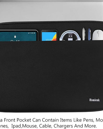 Laptop Sleeve 13.3 inch, Protective Laptop Cover Tablet Carrying Bag Compatible for 13-14 inch MacBook Air/MacBook Pro, Notebook, Chromebook Computer with Accessory Pocket, Black