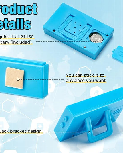 Frienda 6 Pieces Mini Digital Clock Small Digital Clock Stick on Battery Operated Self Adhesive Bracket for Car Dashboard Fridge (Blue)