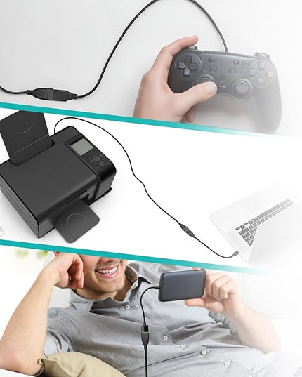 5FT USB Extender Cable Male to Female USB A Male to USB A Female 2.0 Data Transfer and Charging Adapter for TV, PC, Laptop, PlayStation, Xbox, Flash Drive for Multiple Devices