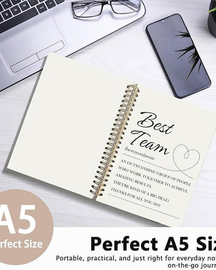 Team Gifts Notebook Journal, Best Team Definition Office Notebooks for Work, Office Gifts for Coworkers, Team Appreciation Gifts, Office Hardcover Spiral Notebook 5.5x8.3 Inch